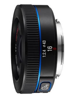 Objectif hybride Samsung NX Pancake 16 mm f/2.4 i Function; dédié