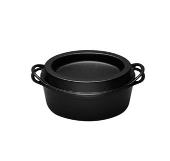 Le Creuset 25084320000460 Doufeu Cocotte en fonte Ovale Noir