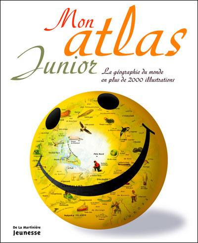 Couverture de Mon atlas junior : la géographie du monde en plus de 2000 illustrations