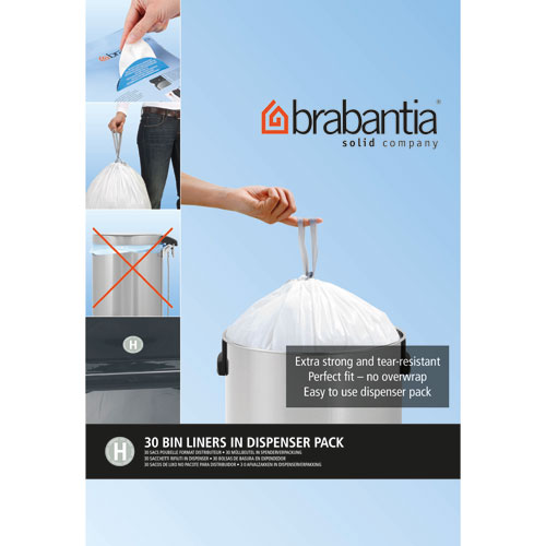 Brabantia - 375705 - Sacs poubelle - 40-50 litres - Blanc pour 10