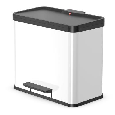Cubo Con Pedal Oko Duo Plus Tamaño L 17+9 Blanco 0630-230
