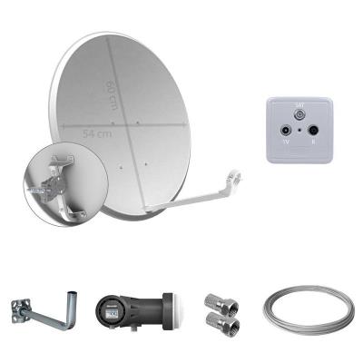 Kit Antena Parabolica 60cm + Lnb+ Soporte Pared