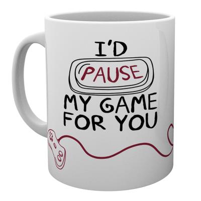 Taza de ceramica Gaming San Valentin Pause