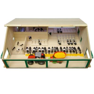 Van Manen 610495 Kids Globe - Establo De Vacas De Madera En Miniatura