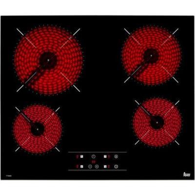 Placa Vitrocerámica Teka Tt6415 4 Zonas 60cm 6300w Negro