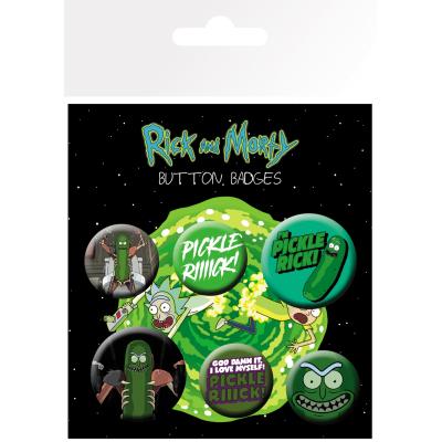Pack de chapas Rick y Morty Pickle Rick