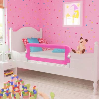 Barandilla De Seguridad Infantil Para La Cama Vidaxl, Color Rosa 102 X 42 Cm
