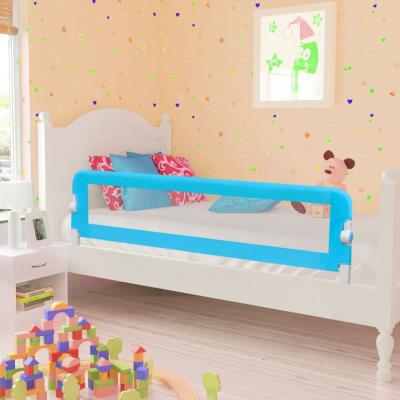 Barandilla De Seguridad Infantil Para La Cama Vidaxl, Color Azul 150 X 42 Cm