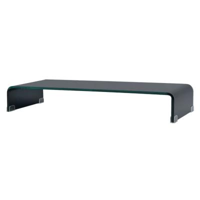 Soporte Para Tv/elevador Monitor Cristal Negro 90x30x13 Cm