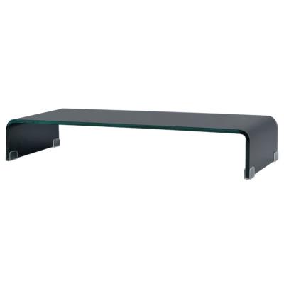 Soporte Para Tv/elevador Monitor Cristal Negro 70x30x13 Cm