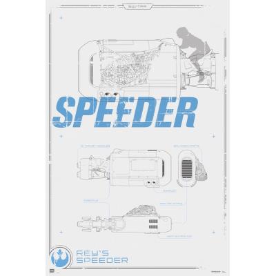 Poster Star Wars Rey's Speeder