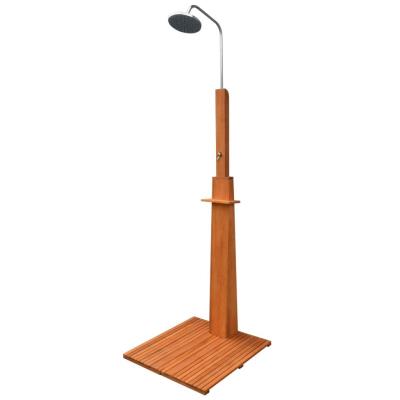 Ducha De Exterior Madera Eucalipto Y Acero
