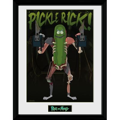 Fotografía enmarcada Rick y Morty Rat Suit Pickle Rick 30x40 cm