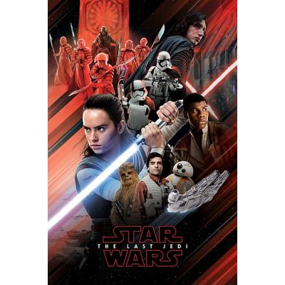 Maxi Poster Star Wars The Last Jedi Montaje Rojo