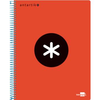 Cuaderno En Espiral Antartik A Cuadriculado Rojo Cuaderno Los