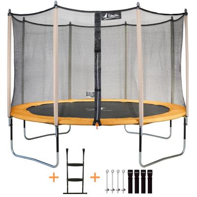 Kangui - Trampoline De Jardin 365 Cm + Filet De Sécurité + Échelle + Kit D´ancrage Jumpi Pop 360 pour 296