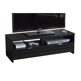 lecteur mp3 banco banc tv 110 cm noir haute brillance meuble tv hifi