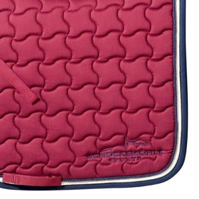 Schockemöhle 1600-00030 Champion Dl Tapis De Selle De Dressage Pour Chevaux Demi-sang Bourgogne Bleu Marine pour 64