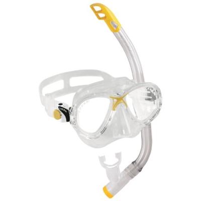 Cressi Sub S.p.a. Marea Vip Jr Set De Masque + Tuba Plongée Enfant Transparent Jaune pour 40