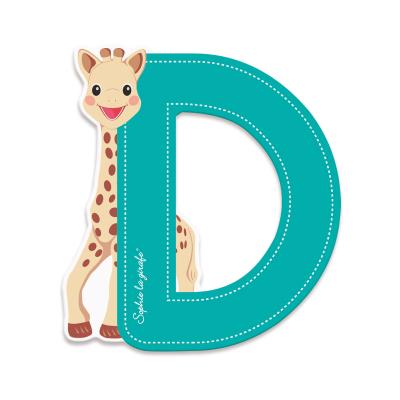 Lettre dcorative sophie la girafe : d (bleu) janod pour 2