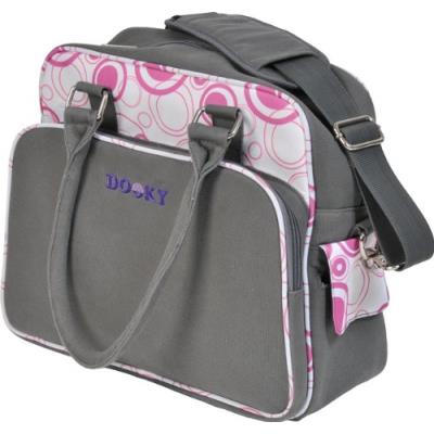 DOOKY - 126570 - SAC  LANGER - RONDS ROSE/GRIS - TOILE POLYESTER pour 80