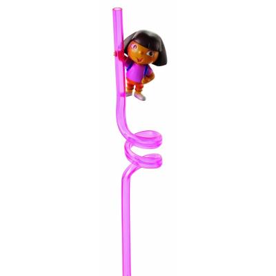 Paille avec figurine Dora lexploratrice Florette pour 12