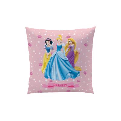 Coussin carr ROSE 040x040 cm DISNEY PRINCESS 100% polyester pour 12