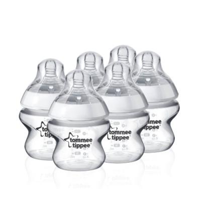 tommee tippee closer to nature 150 ml/5fl oz feeding bottles (6-pack) pour 24