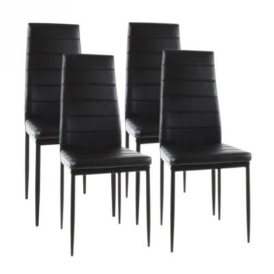 Vogue lot de 4 chaises de salle a manger noire pour 109