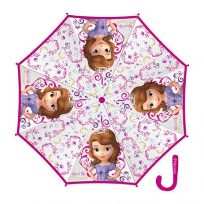 Parapluie transparent princesse sofia manche rose pour 17