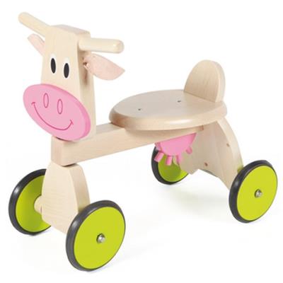 Trotteur Porteur vache en bois - Scratch pour 98