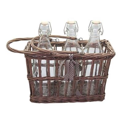 Les Sculpteurs Du Lac Os200 Panier Pour 3 Bouteilles Osier Marron 34 X 14,5 X 33,5 Cm pour 42