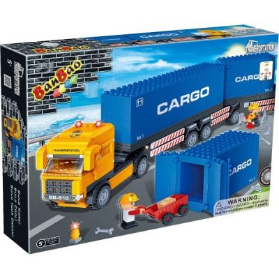 Banbao transportation cargo truck (562 pcs) construction bricks 8763 b-8763 pour 360