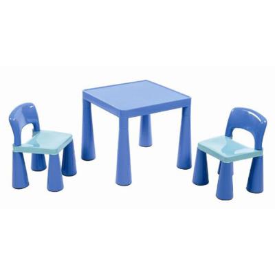 Table pour les enfants avec 2 chaises (bleu), Dim : 51 x 51 x 45.5 cm -PEGANE- pour 148