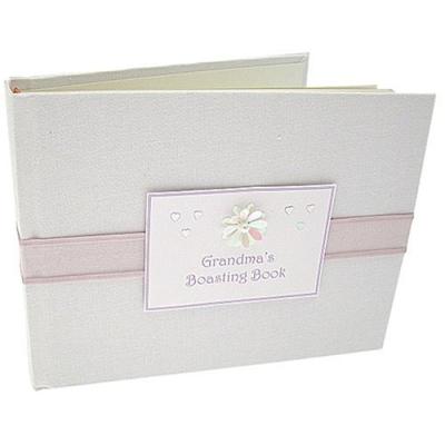 white cotton cards - t30s - grandmas boasting book - album photo - fleur rose pour 22