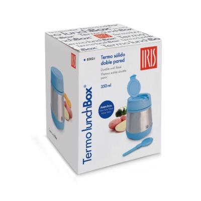 Iris Thermo Double Paroi Avec Cuillère Et Anse Bleu 500 Ml pour 36