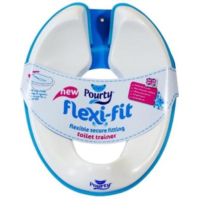 pourty flexi-fit toilet trainer (white/ blue) pour 31