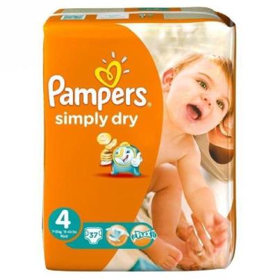 PAMPERS Simply Dry T4 - 7 a 18 Kgs X37 pour 21