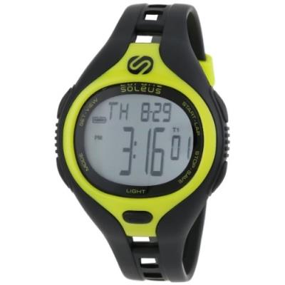 Soleus Dash Large Chronomètre Homme Noir Vert Citron pour 76