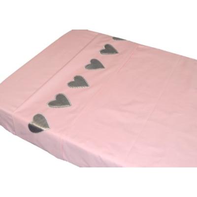 taftan - drap de lit coeur rose (100 x 80 cm) - rose pour 30