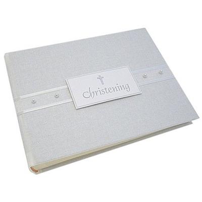 white cotton cards - t53 - petit album - perle baptme pour 32