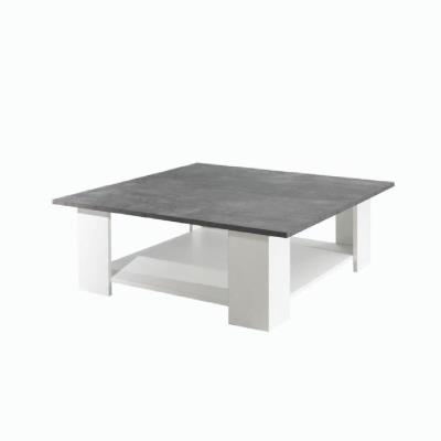 Lime table basse 89x89 cm - blanc et dcor bton pour 95