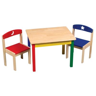 Table et chaises en bois Lune neuf -mobilier chambre enfant, Dim : 17.1 x 56.5 x 73 cm -PEGANE- pour 284