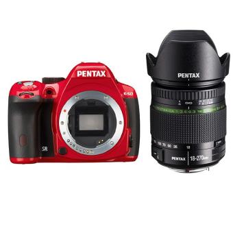marque reflex pentax pentax k50 rouge 18 270 sdm appareil photo