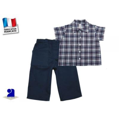 Ensemble garon, chemisette, pantalon bleu Couleur - Bleu, Taille - 74 cm 12 mois pour 62