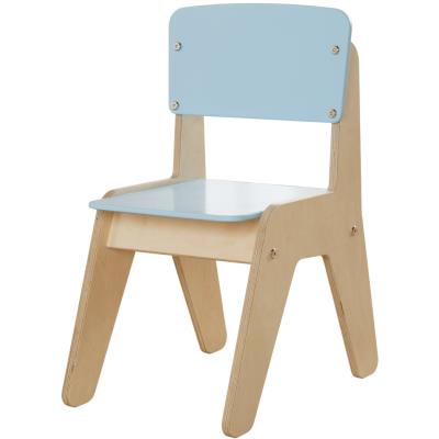 Chaise en bois enfant bleu, 65 x 50 x 57 cm -PEGANE- pour 161