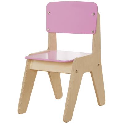 Chaise en bois enfant Rose, 59.8 x 43.8 x 7 cm -PEGANE- pour 161