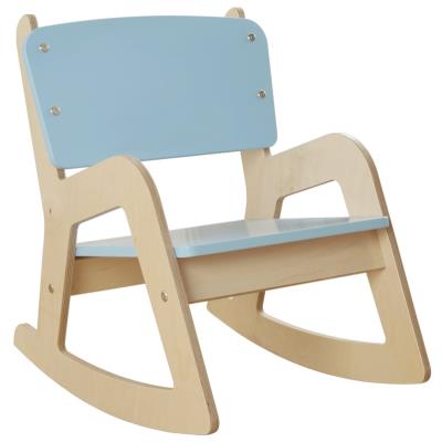 Chaise berante en bois de moulin enfants (Bleu), 66.4 x 62.8 x 7.2 cm -PEGANE- pour 171