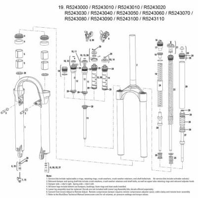 Rock Shox R5243040 Pièce De Montage De Suspension Jaune pour 39