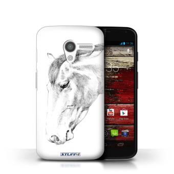 Coque pour Motorola MOTO X / Cheval Design / Dessin Croquis Collection